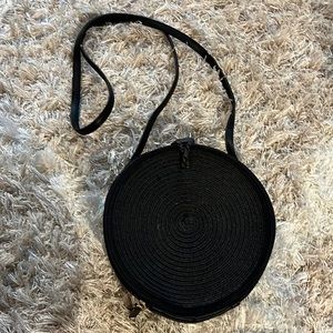 Black straw bag, like new!